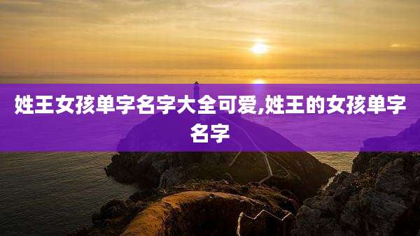姓王女孩单字名字大全可爱,姓王的女孩单字名字