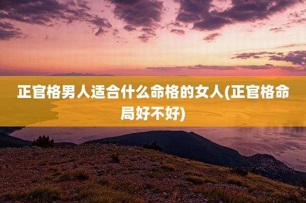 正官格男人适合什么命格的女人(正官格命局好不好)