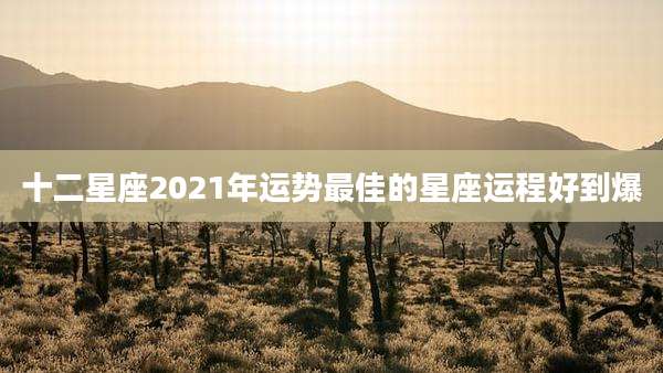 十二星座2021年运势最佳的星座运程好到爆