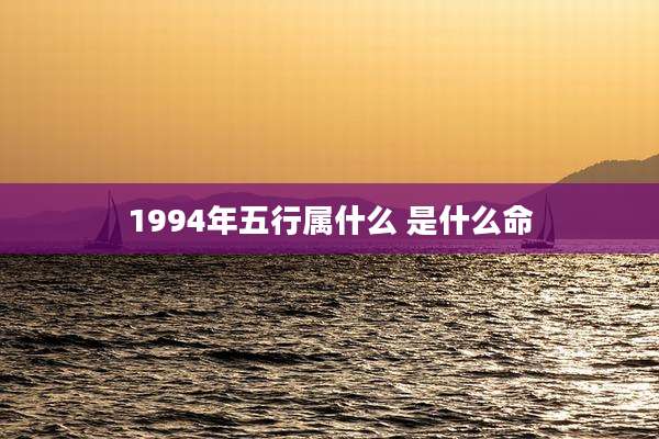 1994年五行属什么 是什么命