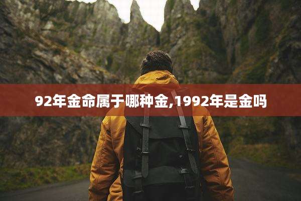 92年金命属于哪种金,1992年是金吗