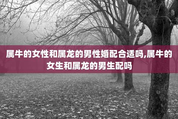 属牛的女性和属龙的男性婚配合适吗,属牛的女生和属龙的男生配吗