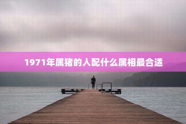 1971年属猪的人配什么属相最合适