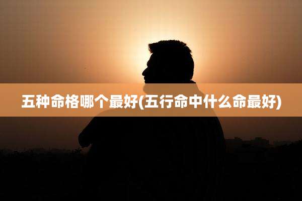 五种命格哪个最好(五行命中什么命最好)