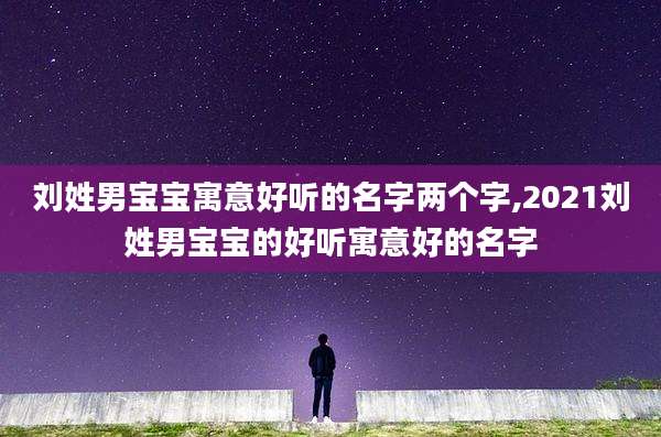 刘姓男宝宝寓意好听的名字两个字,2021刘姓男宝宝的好听寓意好的名字