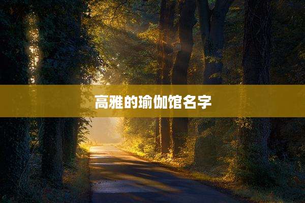 高雅的瑜伽馆名字