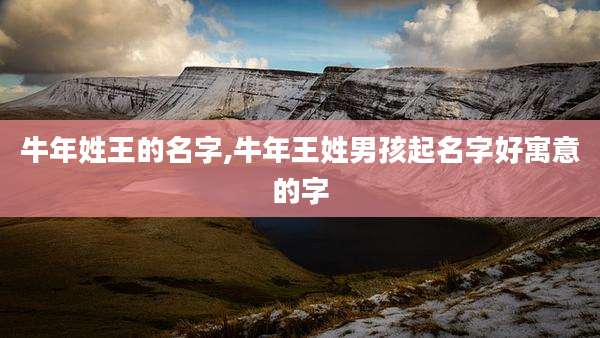 牛年姓王的名字,牛年王姓男孩起名字好寓意的字