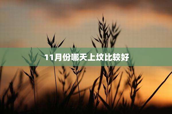 11月份哪天上坟比较好