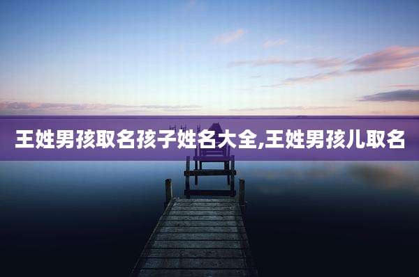 王姓男孩取名孩子姓名大全,王姓男孩儿取名