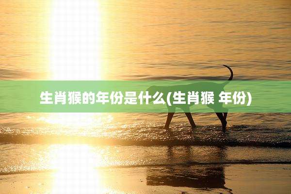 生肖猴的年份是什么(生肖猴 年份)