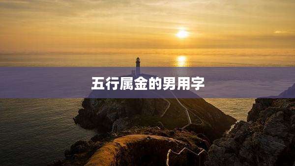 五行属金的男用字