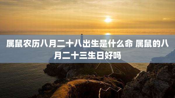 属鼠农历八月二十八出生是什么命 属鼠的八月二十三生日好吗