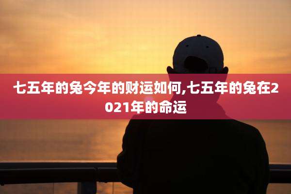 七五年的兔今年的财运如何,七五年的兔在2021年的命运