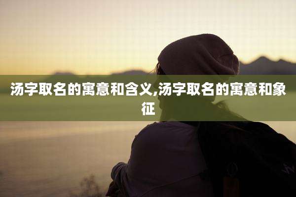 汤字取名的寓意和含义,汤字取名的寓意和象征