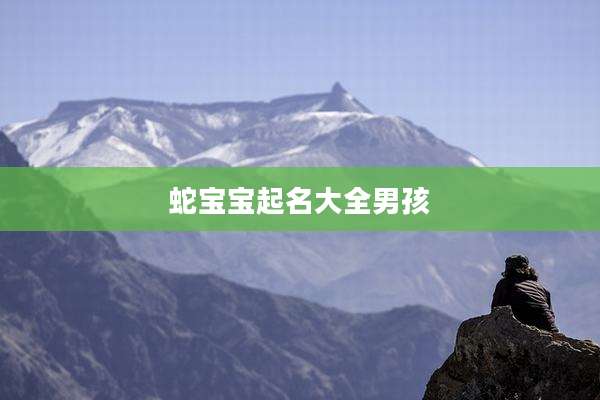 蛇宝宝起名大全男孩