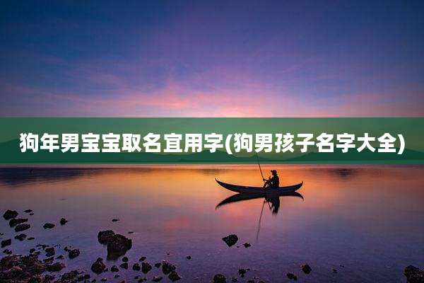 狗年男宝宝取名宜用字(狗男孩子名字大全)
