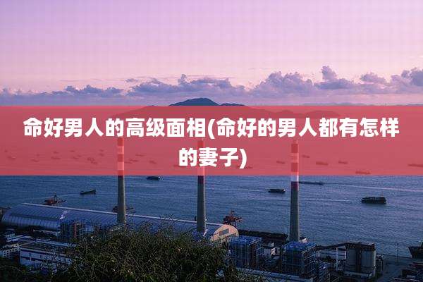 命好男人的高级面相(命好的男人都有怎样的妻子)