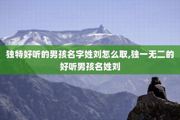 独特好听的男孩名字姓刘怎么取,独一无二的好听男孩名姓刘