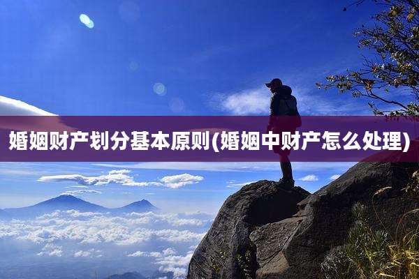 婚姻财产划分基本原则(婚姻中财产怎么处理)