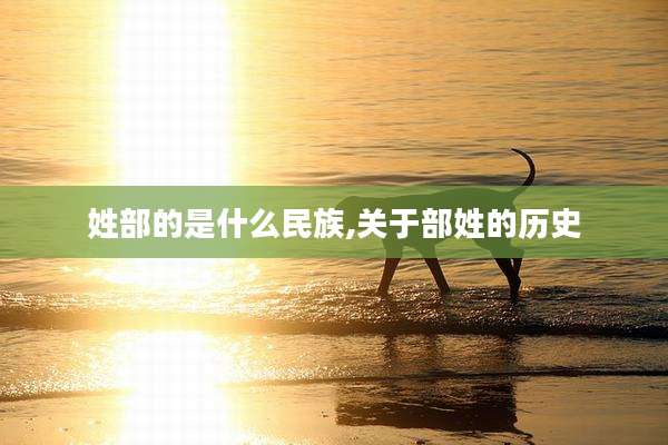 姓部的是什么民族,关于部姓的历史