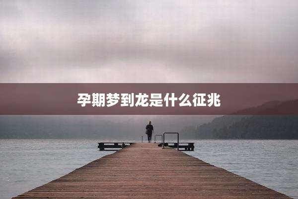 孕期梦到龙是什么征兆