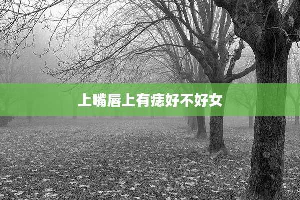 上嘴唇上有痣好不好女
