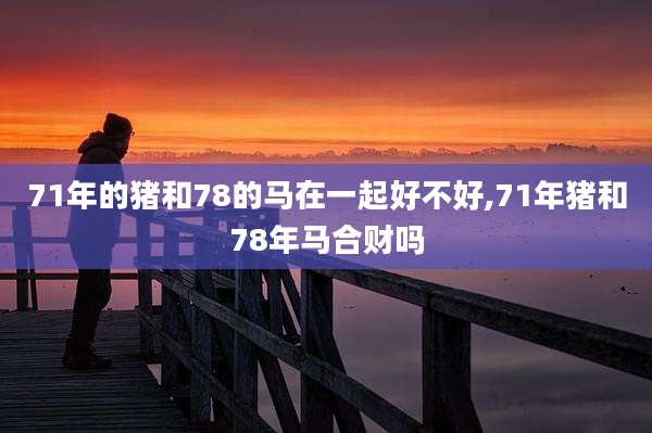 71年的猪和78的马在一起好不好,71年猪和78年马合财吗
