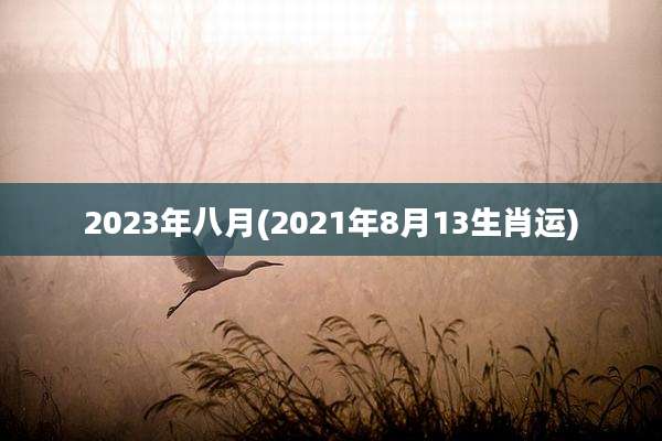 2023年八月(2021年8月13生肖运)