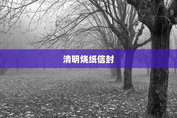 清明烧纸信封
