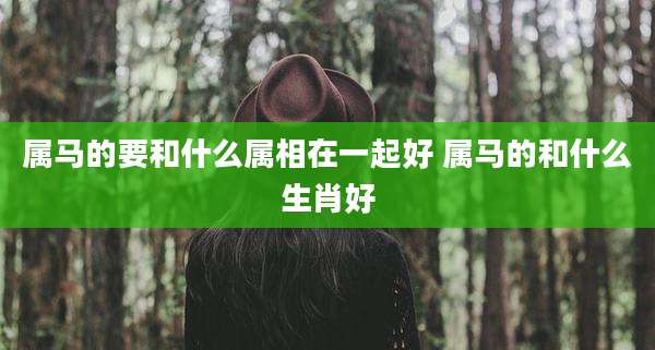 属马的要和什么属相在一起好 属马的和什么生肖好