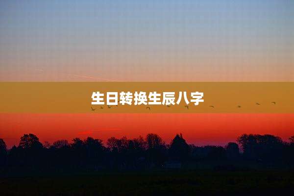 生日转换生辰八字