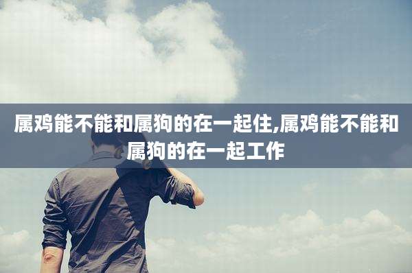 属鸡能不能和属狗的在一起住,属鸡能不能和属狗的在一起工作