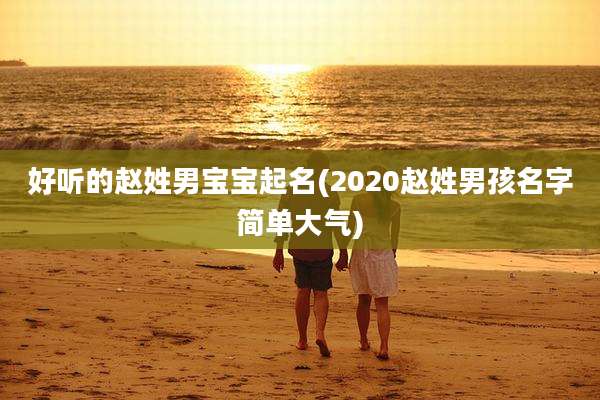 好听的赵姓男宝宝起名(2020赵姓男孩名字简单大气)