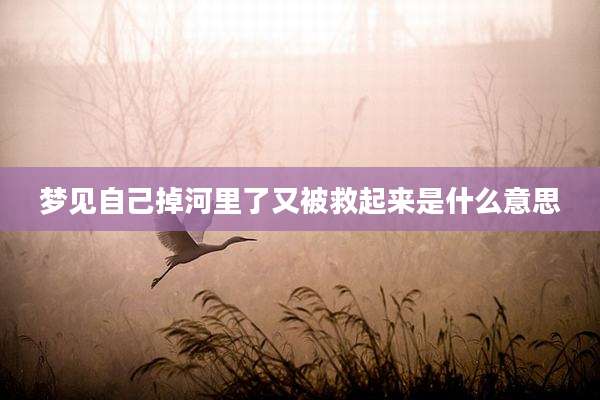 梦见自己掉河里了又被救起来是什么意思