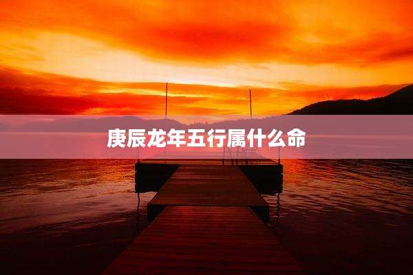 庚辰龙年五行属什么命