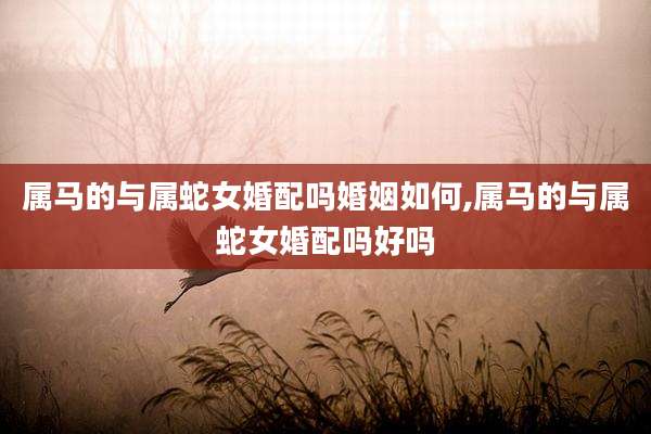 属马的与属蛇女婚配吗婚姻如何,属马的与属蛇女婚配吗好吗