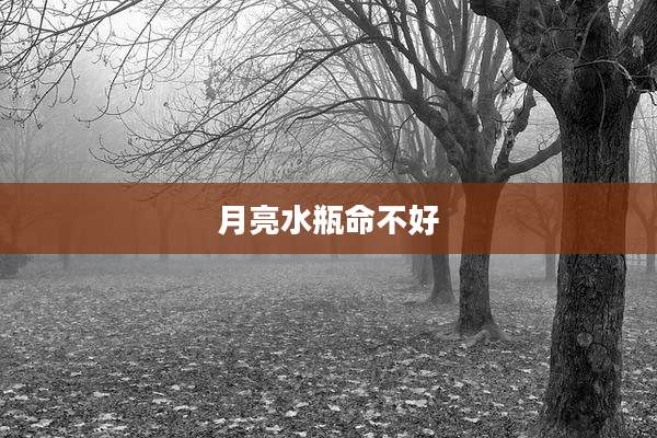 月亮水瓶命不好