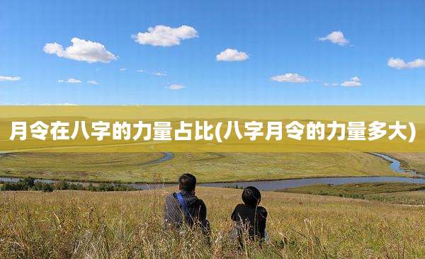 月令在八字的力量占比(八字月令的力量多大)