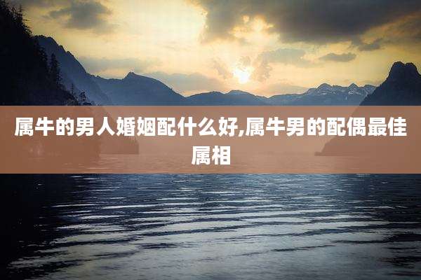属牛的男人婚姻配什么好,属牛男的配偶最佳属相