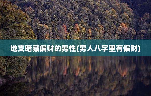 地支暗藏偏财的男性(男人八字里有偏财)