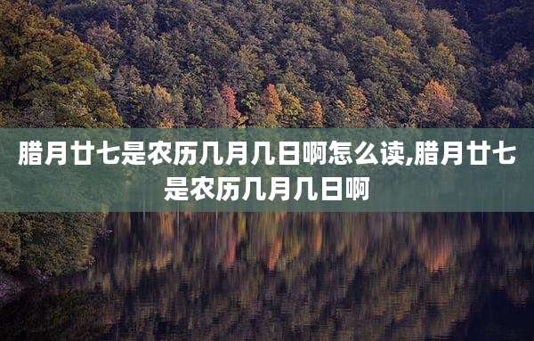 腊月廿七是农历几月几日啊怎么读,腊月廿七是农历几月几日啊