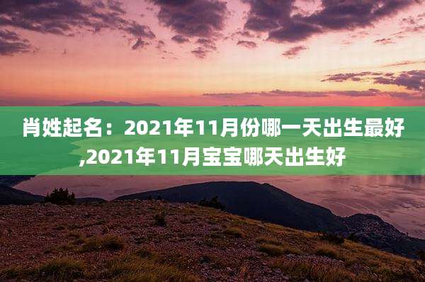 肖姓起名：2021年11月份哪一天出生最好,2021年11月宝宝哪天出生好