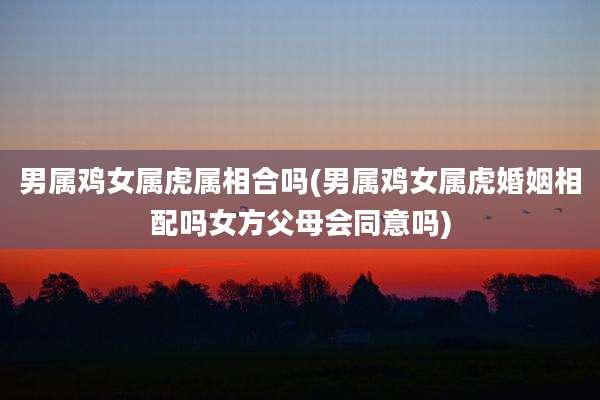 男属鸡女属虎属相合吗(男属鸡女属虎婚姻相配吗女方父母会同意吗)