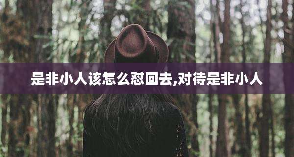 是非小人该怎么怼回去,对待是非小人