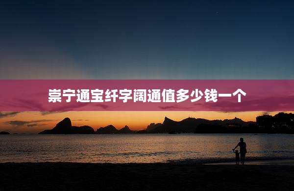 崇宁通宝纤字阔通值多少钱一个