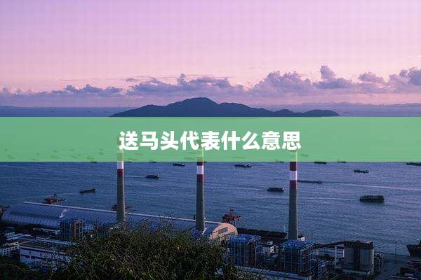 送马头代表什么意思