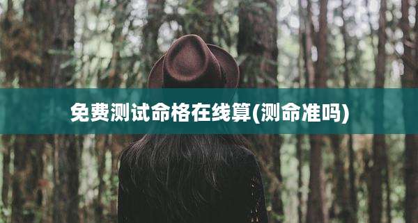 免费测试命格在线算(测命准吗)