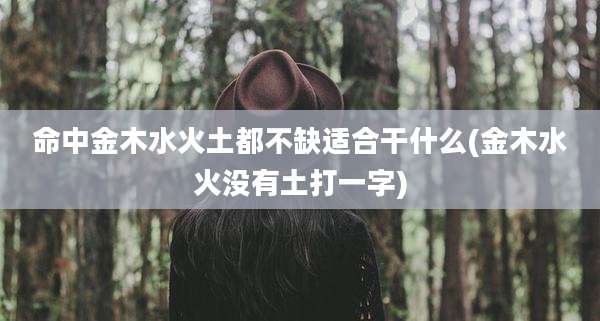 命中金木水火土都不缺适合干什么(金木水火没有土打一字)