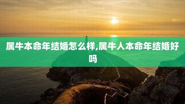 属牛本命年结婚怎么样,属牛人本命年结婚好吗