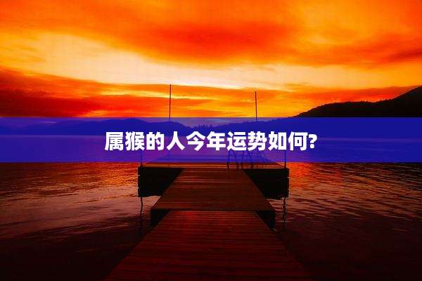 属猴的人今年运势如何?